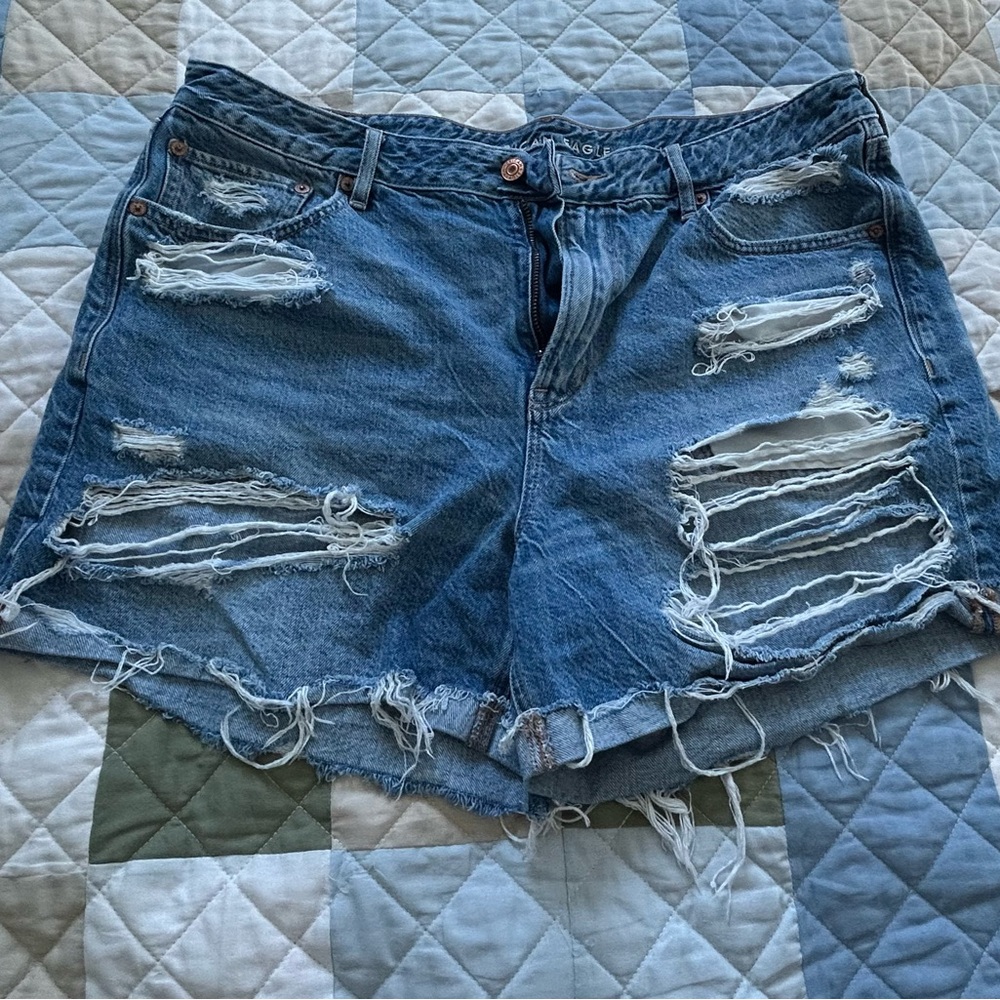 AE Tom Girl Distressed Denim Shorts